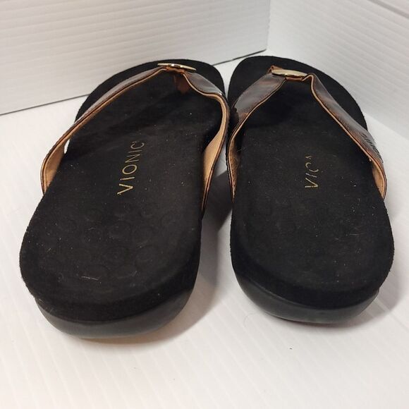 Vionic Hilda Tortoise  Sandals Flip Flops Brown/Black Women's 7 - Picture 7 of 11